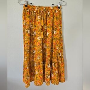 Rachel Zoe Yellow Floral Skirt